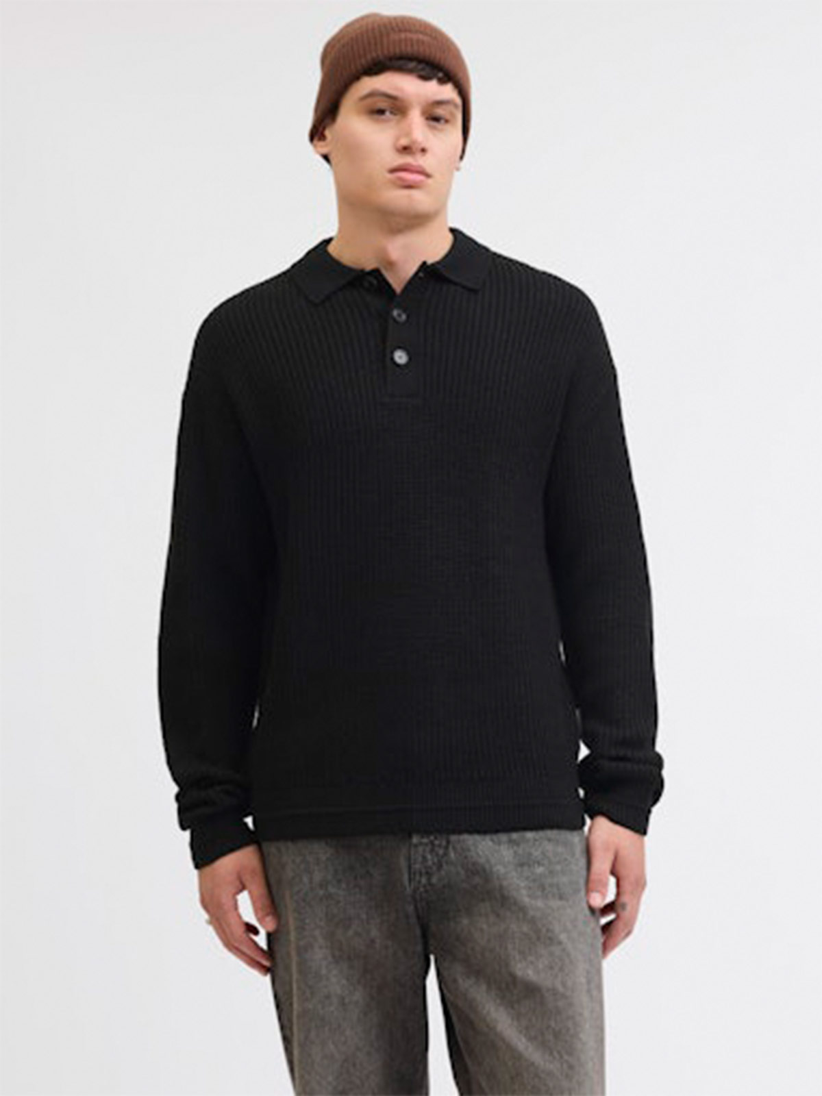 POLERA HOMBRE JACK & JONES MANGA LARGA - 1
