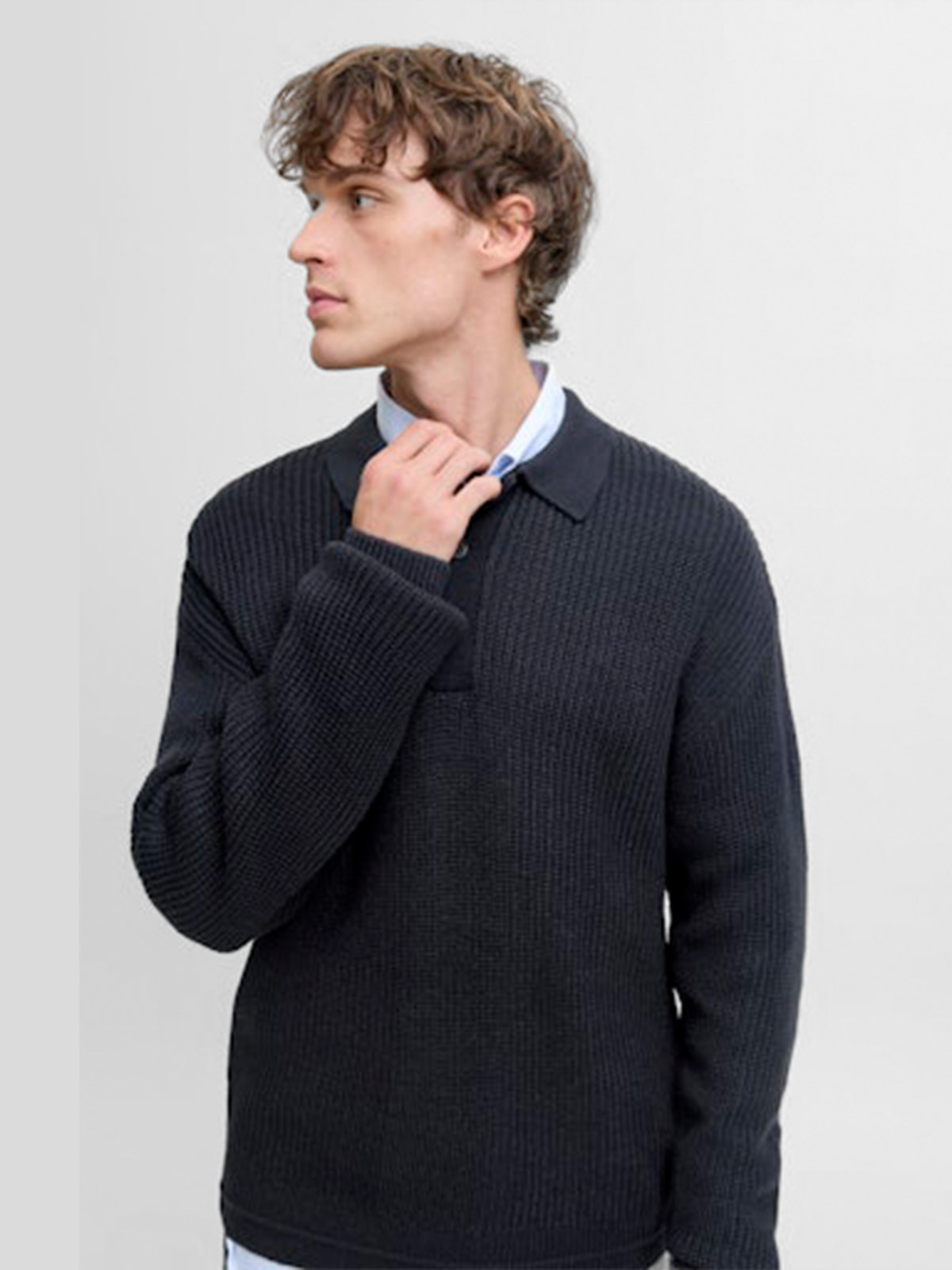 POLERA HOMBRE JACK & JONES MANGA LARGA - 3