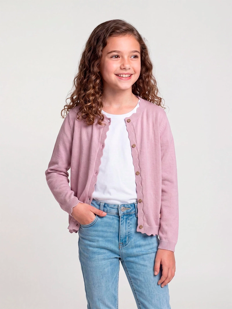 SWEATER NIÑA HARVEST ALGODÓN BOTONES - 1