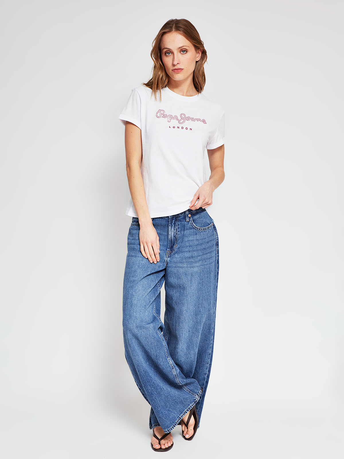 POLERA MUJER PEPE JEANS ALGODÓN LENTEJUELAS - 4