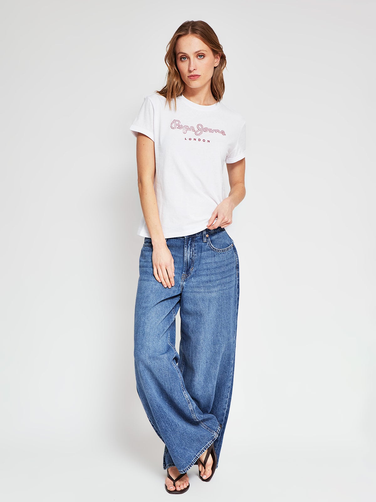 POLERA MUJER PEPE JEANS ALGODÓN LENTEJUELAS - 4