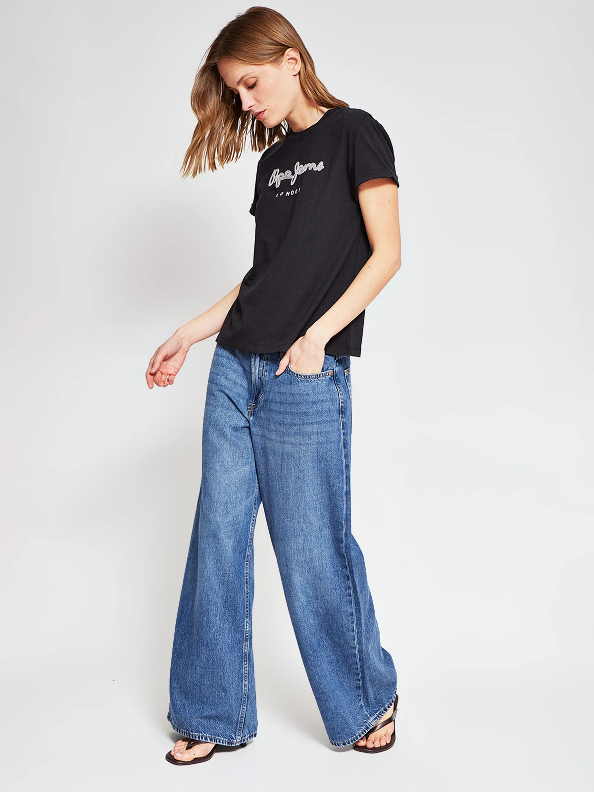 POLERA MUJER PEPE JEANS ALGODÓN LENTEJUELAS - 4