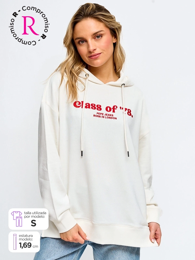 POLERÓN MUJER PEPE JEANS ALGODÓN BORDADO - 1