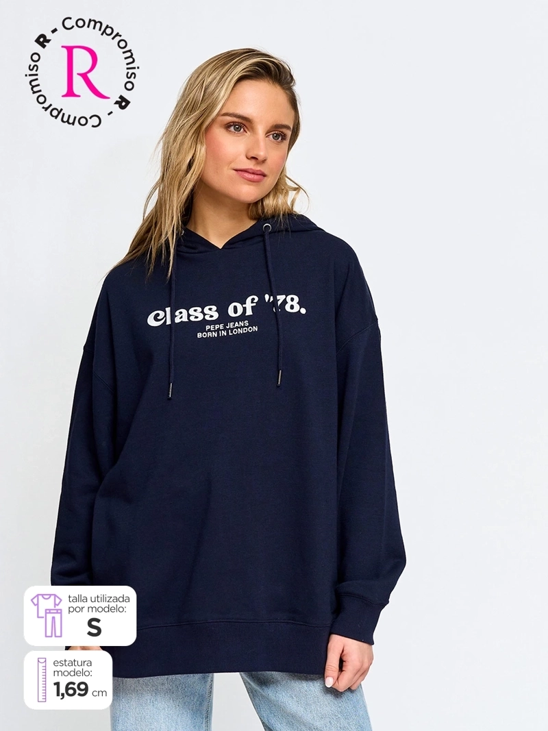 POLERÓN MUJER PEPE JEANS ALGODÓN BORDADO - 1