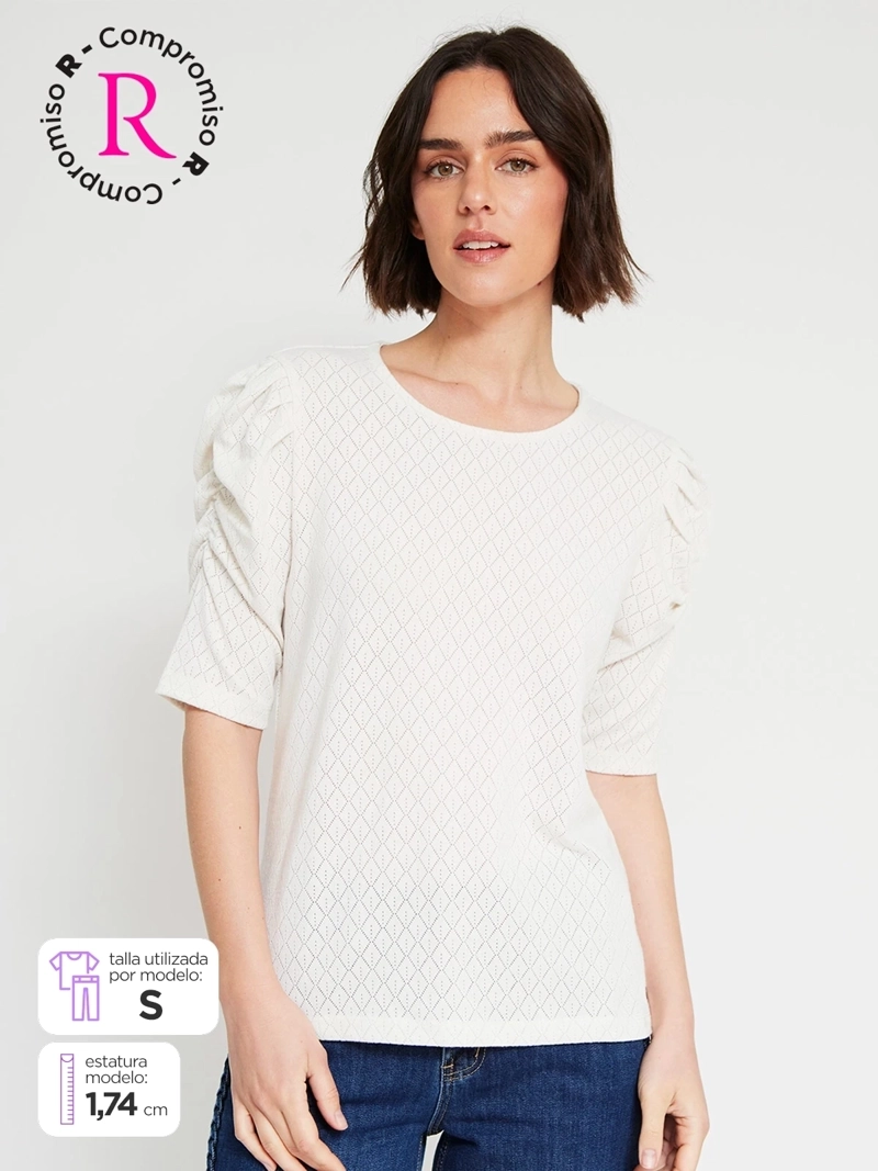POLERA MUJER TATIENNE CUELLO REDONDO MANGA 3/4 - 1