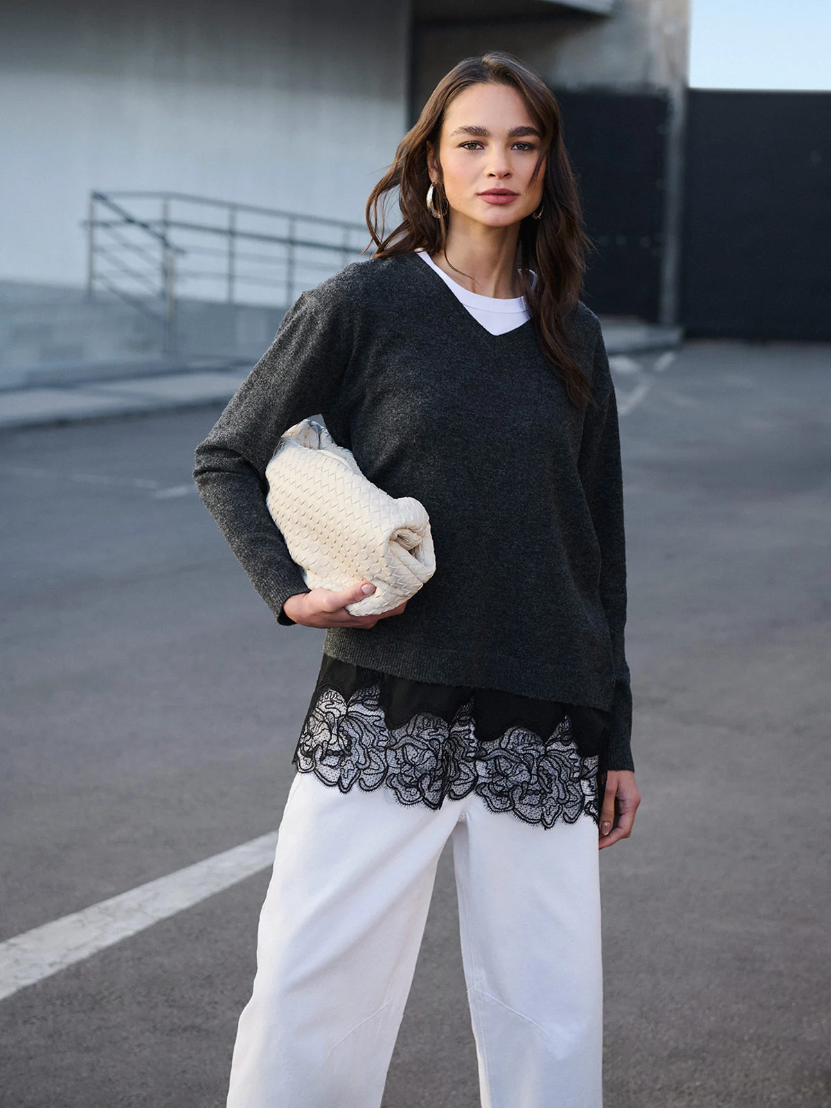 SWEATER MUJER MARQUIS ENCAJE - 1