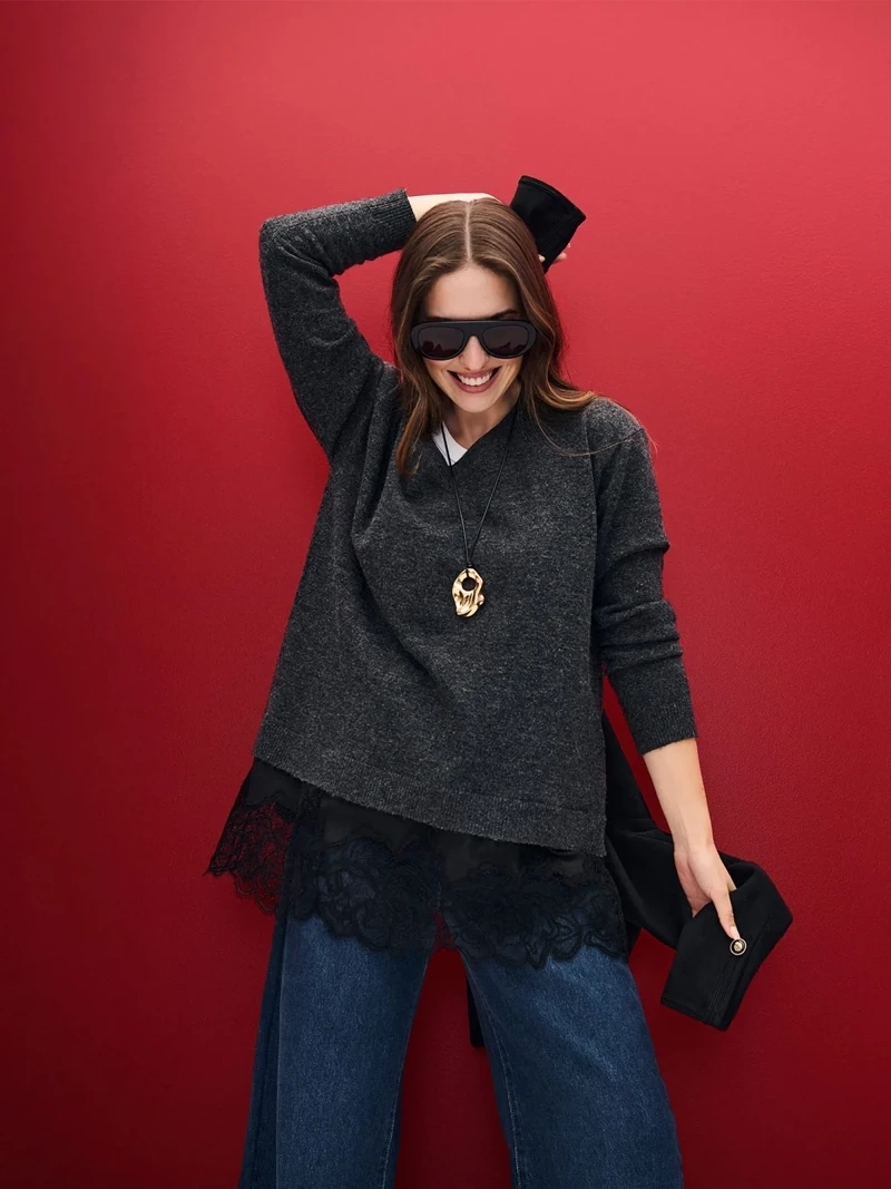 SWEATER MUJER MARQUIS ENCAJE - 2