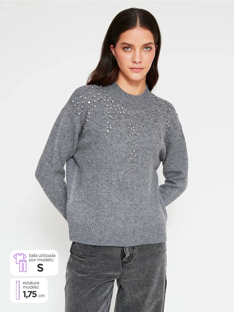 SWEATER MUJER MARQUIS STRASS - 1