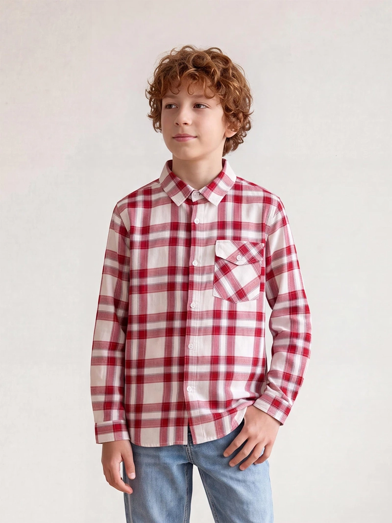CAMISA NIÑO CLOUDBREAK ALGODÓN MANGA LARGA ESCOCESA - 1