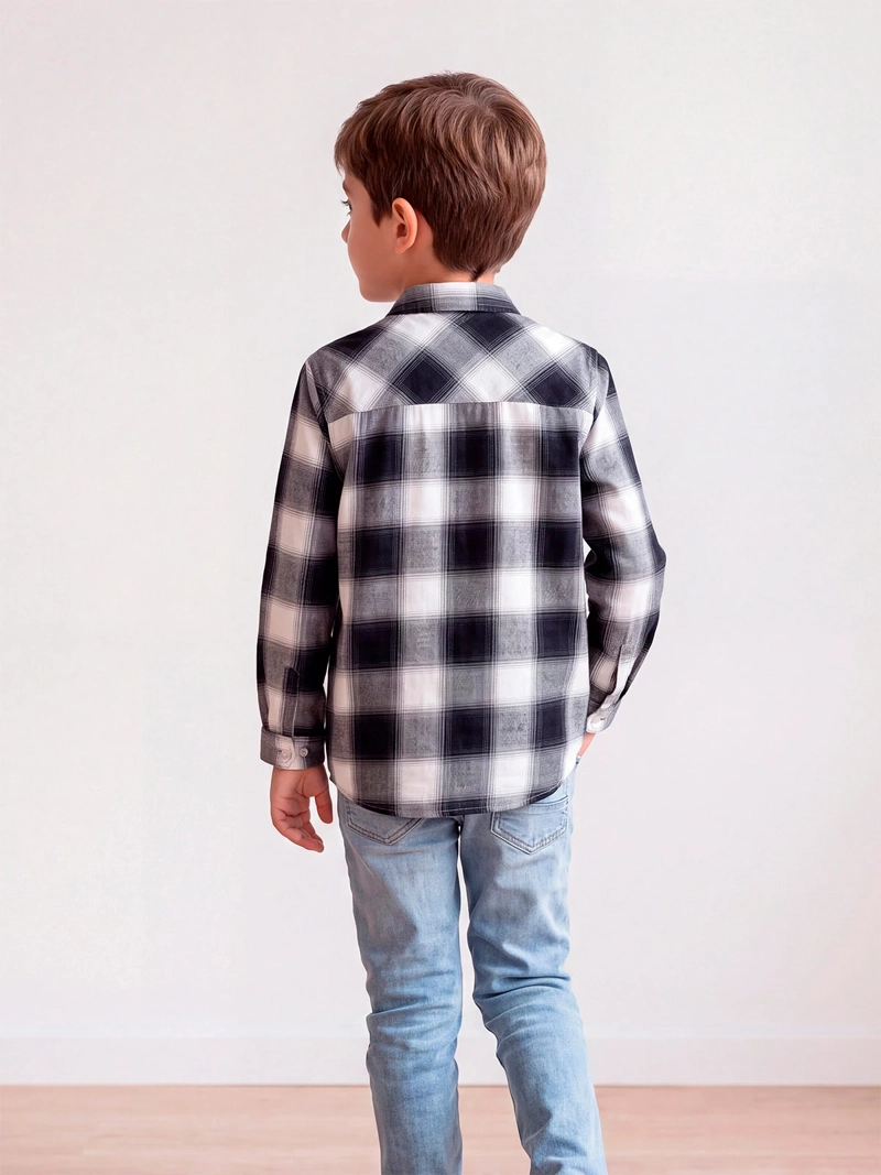 CAMISA NIÑO HARVEST ALGODÓN MANGA LARGA ESCOCESA - 2