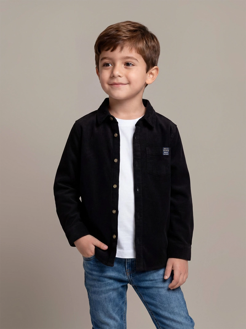 CAMISA NIÑO HARVEST ALGODÓN CUELLO CAMISERO MANGA LARGA - 1