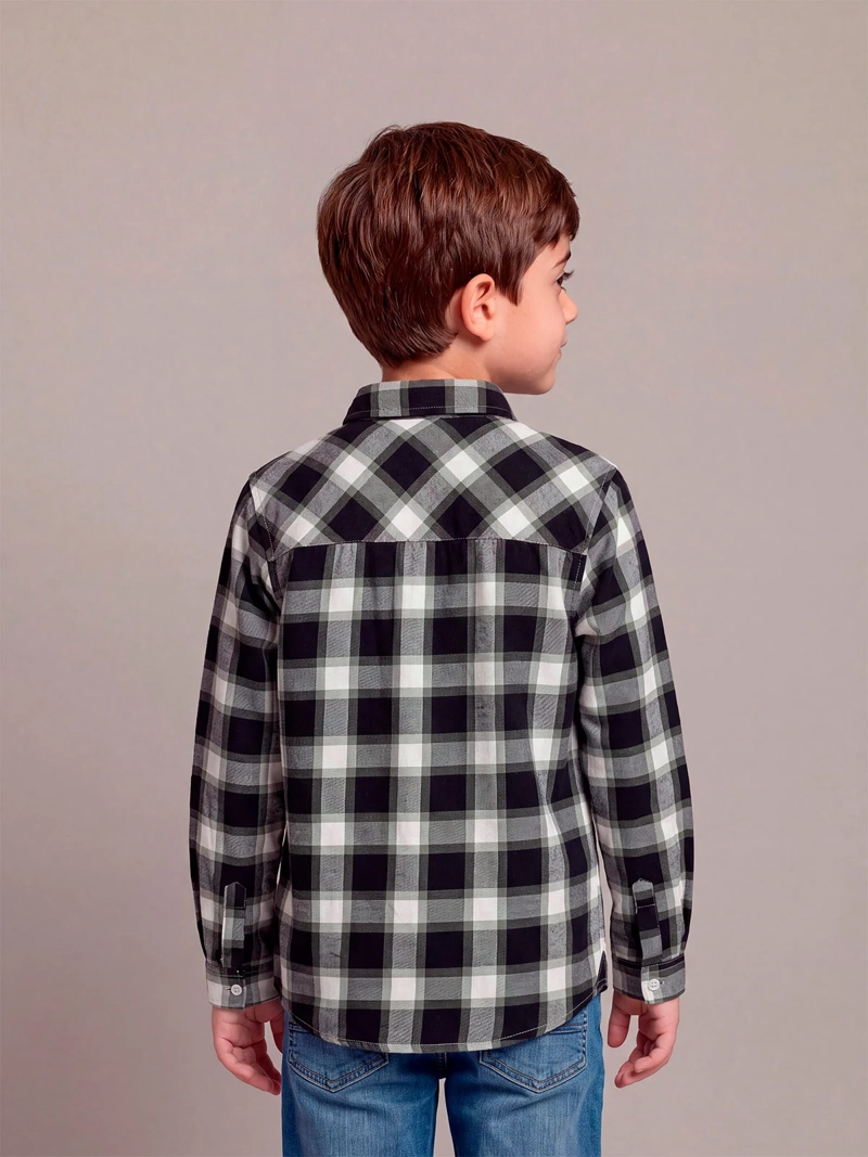 CAMISA NIÑO HARVEST ALGODÓN MANGA LARGA ESCOCESA - 2