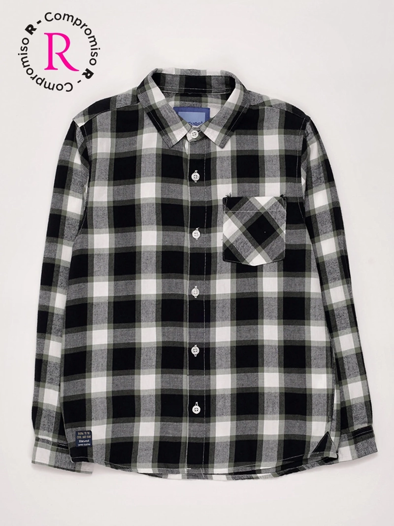CAMISA NIÑO HARVEST ALGODÓN MANGA LARGA ESCOCESA