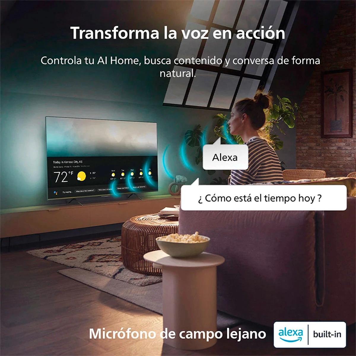 SMART TV PHILIPS QLED 4K UHD 50” AMBILIGHT 50PUD8250 - 5