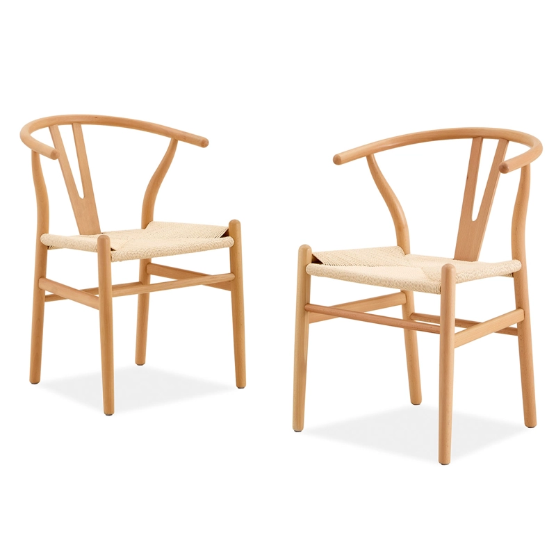 PACK 2 SILLAS MAISON LINETT WISBHONE NATURAL - 2