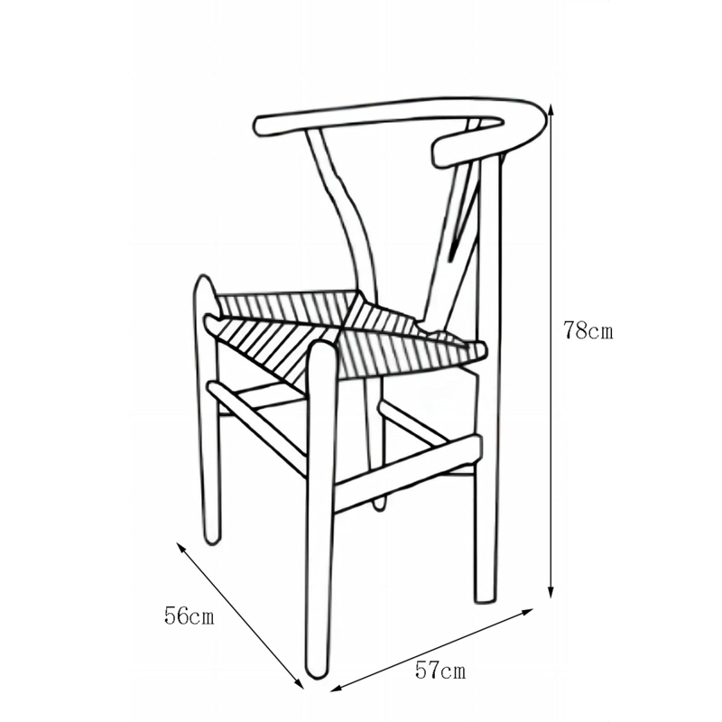 PACK 2 SILLAS MAISON LINETT WISBHONE NATURAL - 7
