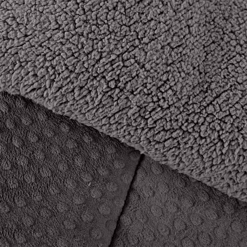 PLUMÓN MASHINI CORAL 3D SHERPA 2 PLAZAS GRIS - 2