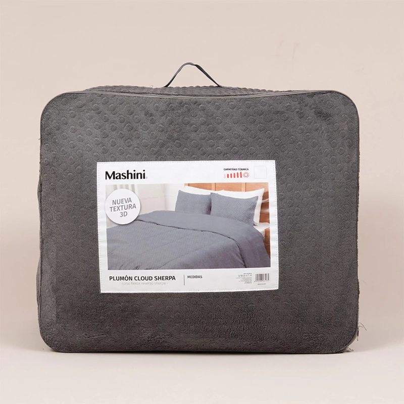 PLUMÓN MASHINI CORAL 3D SHERPA KING GRIS - 4