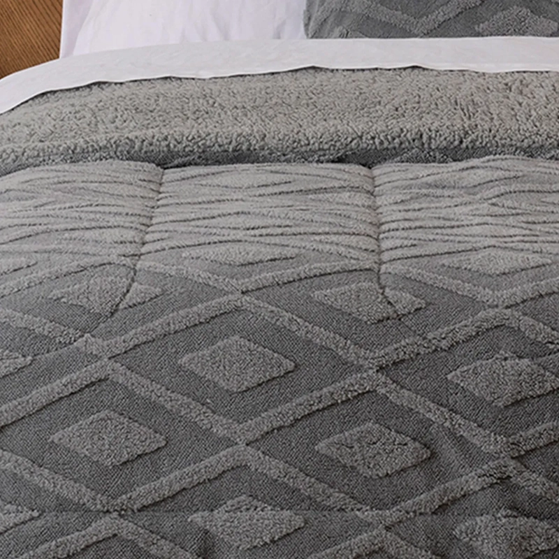 PLUMÓN MASHINI ROMBO 1.5 PLAZAS GRIS - 2