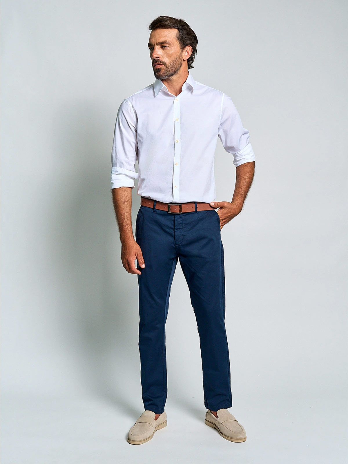 CAMISA HOMBRE SPAVALDI ALGODÓN MANGA LARGA POPLIN - 5