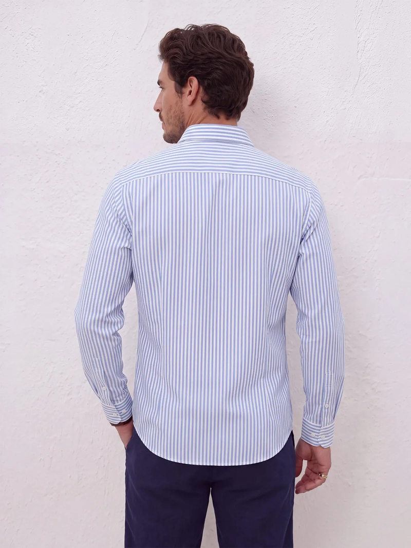 CAMISA HOMBRE SPAVALDI ALGODÓN MANGA LARGA LÍNEAS - 2