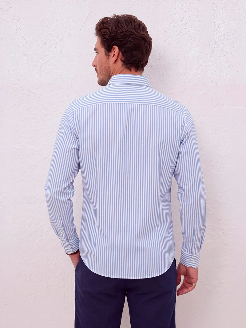 CAMISA HOMBRE SPAVALDI ALGODÓN MANGA LARGA LÍNEAS - 2