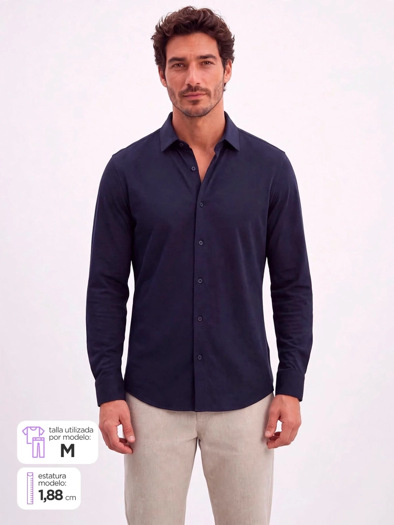 CAMISA HOMBRE SPAVALDI ALGODÓN MANGA LARGA