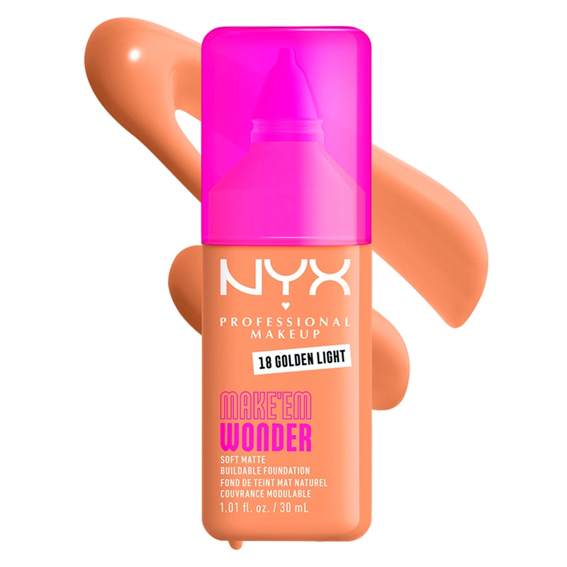 BASE MAQUILLAJE NYX MAKE EM WONDER GOLDEN LIGHT 30ML - 5