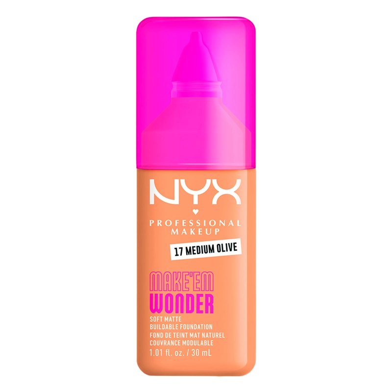 BASE MAQUILLAJE NYX MAKE EM WONDER MEDIUM OLIVE 30ML - 1