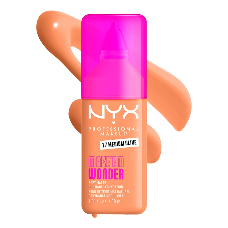 BASE MAQUILLAJE NYX MAKE EM WONDER MEDIUM OLIVE 30ML - 5