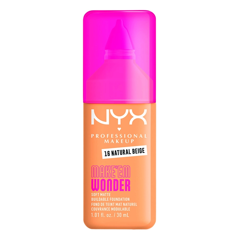 BASE MAQUILLAJE NYX MAKE EM WONDER NATURAL BEIGE 30ML - 1
