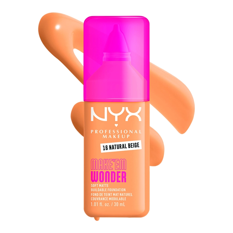 BASE MAQUILLAJE NYX MAKE EM WONDER NATURAL BEIGE 30ML - 5