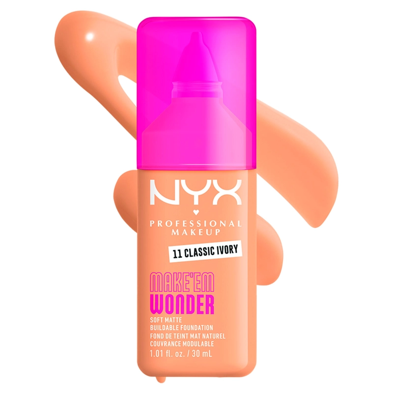 BASE MAQUILLAJE NYX MAKE EM WONDER CLASSIC IVORY 30ML - 5