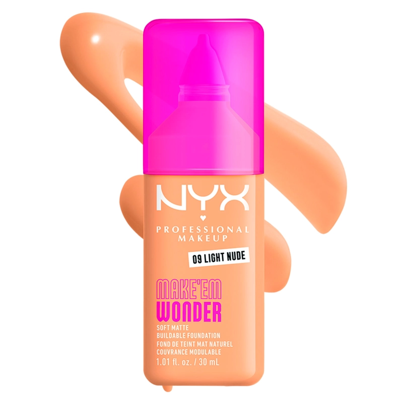 BASE MAQUILLAJE NYX MAKE EM WONDER LIGHT NUDE 30ML - 5