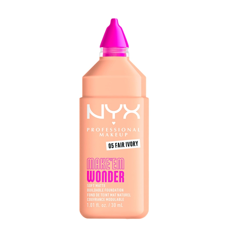 BASE MAQUILLAJE NYX MAKE EM WONDER FAIR IVORY 30ML - 2