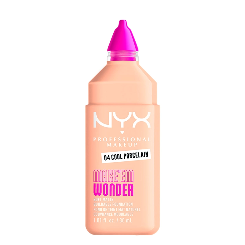 BASE MAQUILLAJE NYX MAKE EM WONDER COOL PORCELAIN 30ML - 2