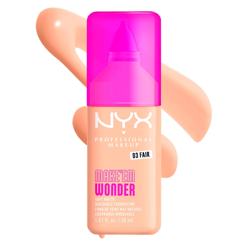 BASE MAQUILLAJE NYX MAKE EM WONDER FAIR 30ML - 5