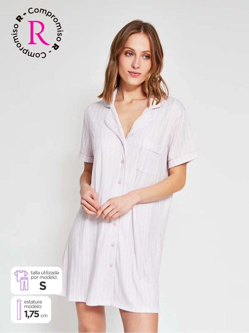 PIJAMA CAMISA MUJER MARQUIS MANGA CORTA - 1