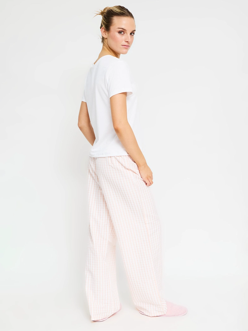 PIJAMA MUJER INDEX MANGA CORTA PANTALÓN WAFFLE - 3