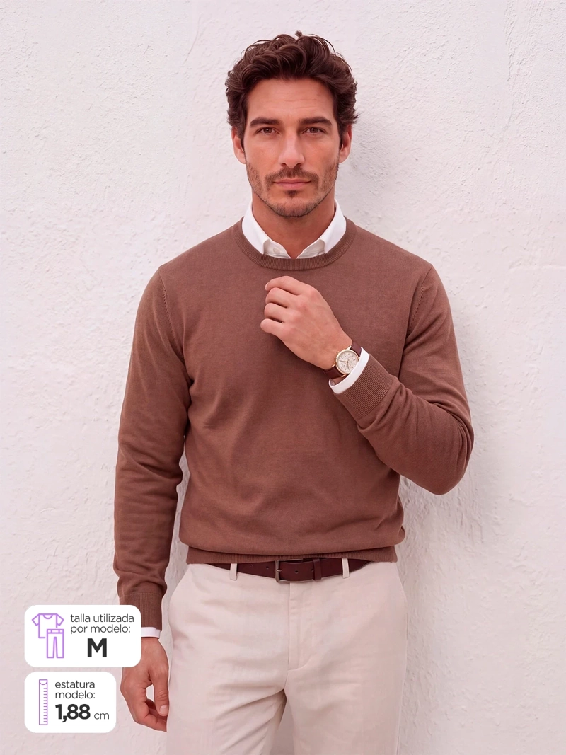 SWEATER HOMBRE SPAVALDI CUELLO REDONDO LIVIANO