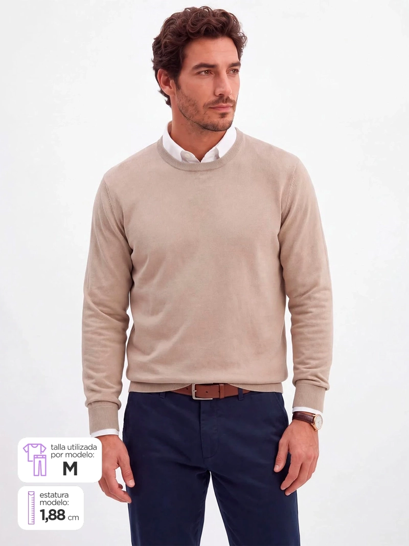 SWEATER HOMBRE SPAVALDI CUELLO REDONDO LIVIANO - 1