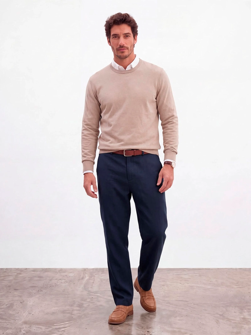 SWEATER HOMBRE SPAVALDI CUELLO REDONDO LIVIANO - 4