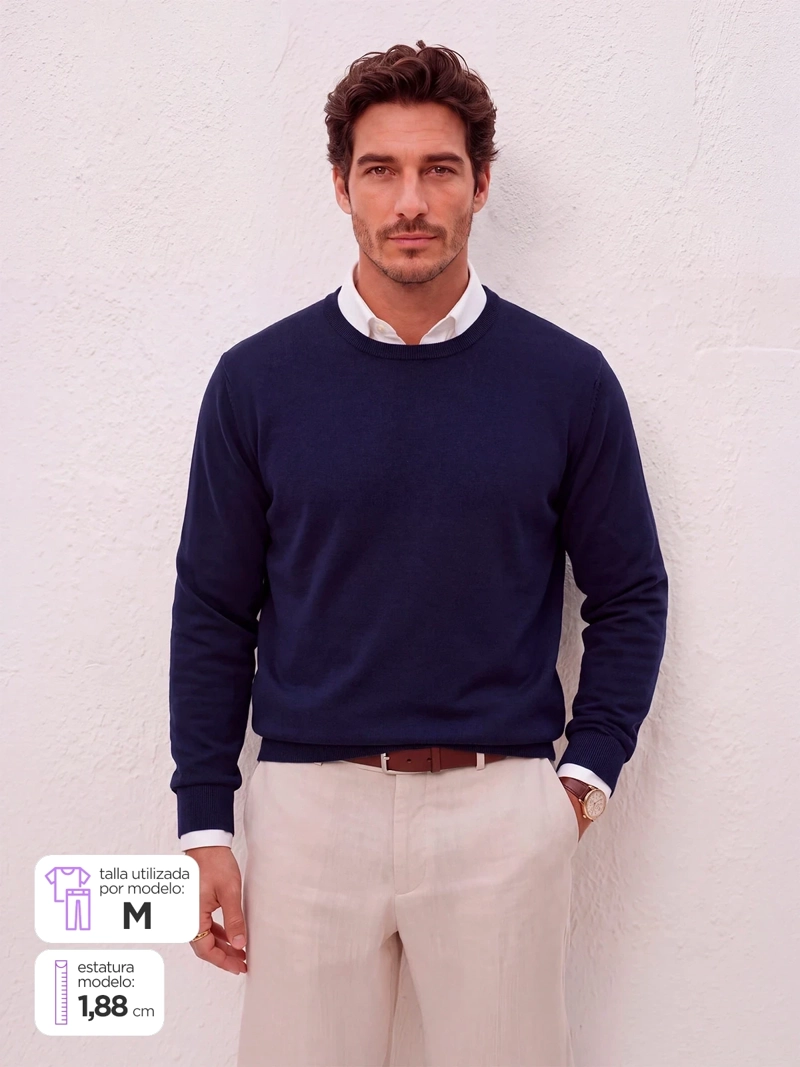 SWEATER HOMBRE SPAVALDI CUELLO REDONDO LIVIANO