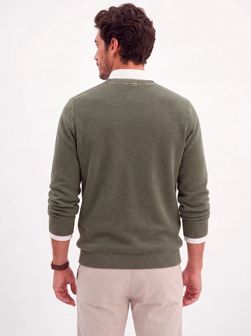 SWEATER HOMBRE SPAVALDI ALGODÓN TEXTURAS - 2