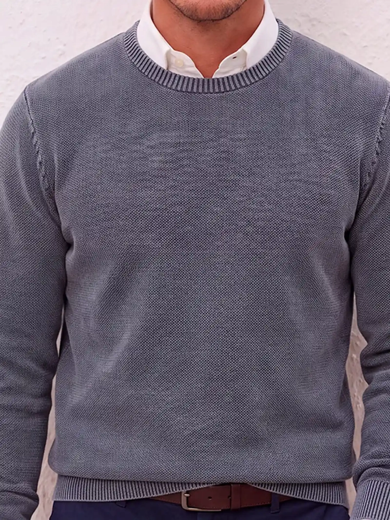 SWEATER HOMBRE SPAVALDI ALGODÓN TEXTURAS - 3