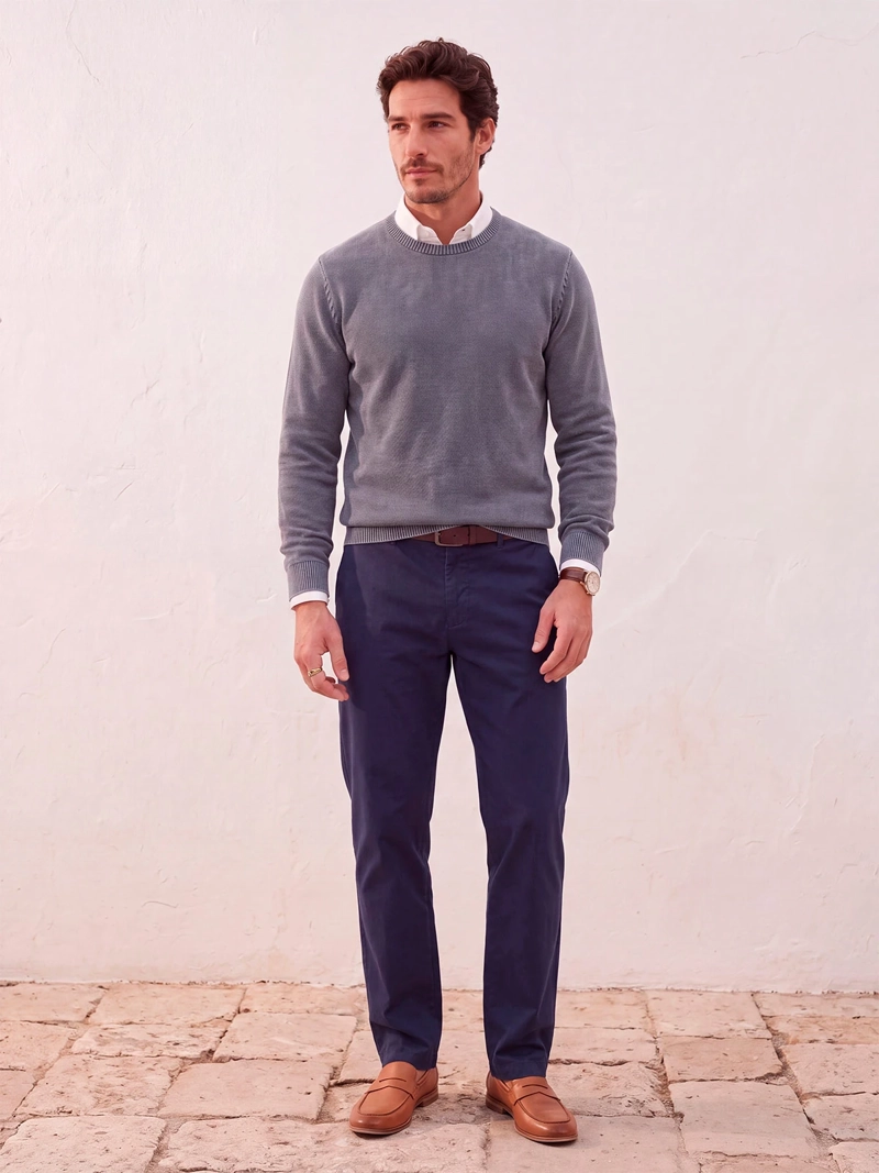 SWEATER HOMBRE SPAVALDI ALGODÓN TEXTURAS - 4