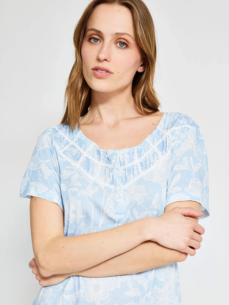 CAMISA MUJER AZIZ ALGODÓN MANGA CORTA - 4