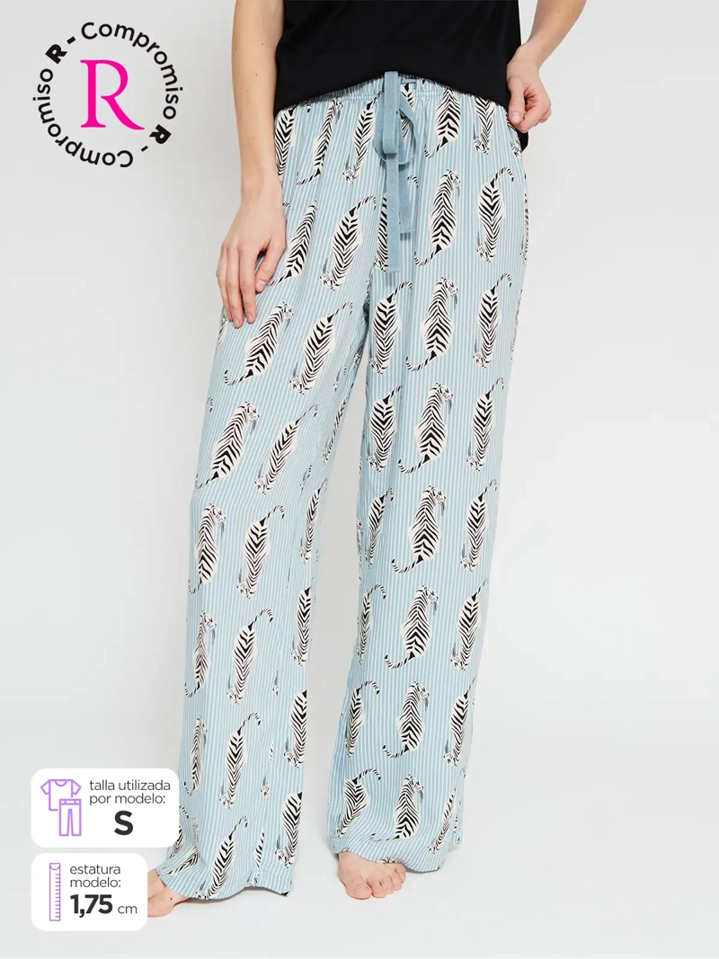 PANTALÓN PIJAMA MUJER MARQUIS RECTO - 1