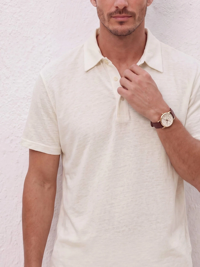 POLERA HOMBRE SPAVALDI LINO CUELLO POLO - 3