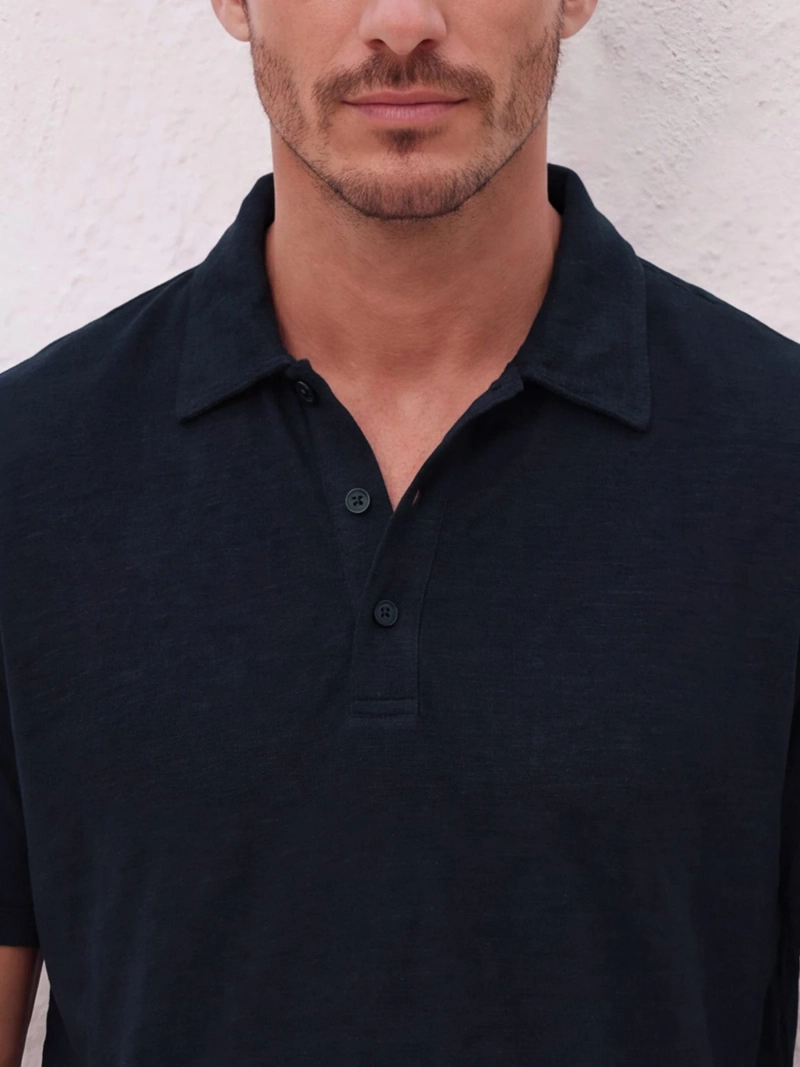 POLERA HOMBRE SPAVALDI LINO CUELLO POLO - 3